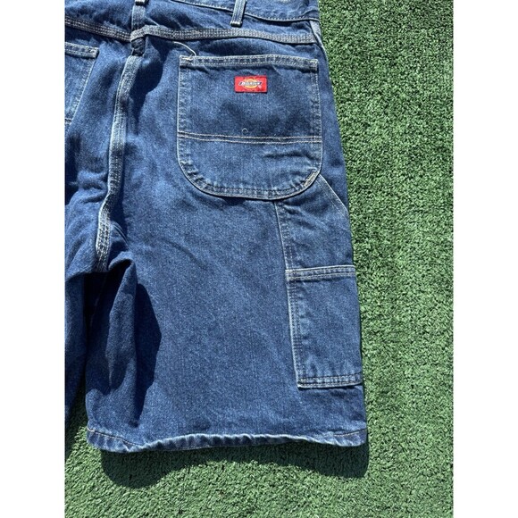 Y2K Dickies Carpenter Baggy Grunge Jorts Jean Shorts Dark Wash Denim Size 36 - Picture 3 of 10